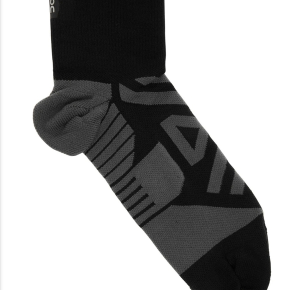 On Running Accessories - ON Performance Mid Stretch-jersey Socks Black And Grey Sz M